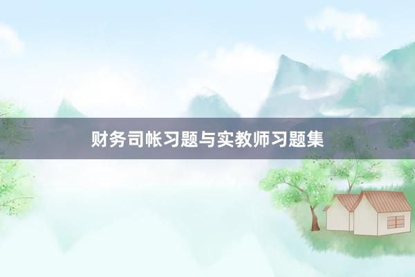 财务司帐习题与实教师习题集